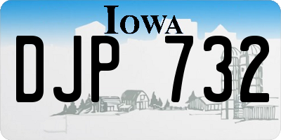 IA license plate DJP732