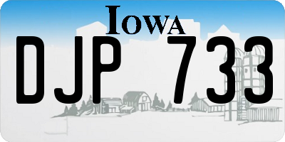 IA license plate DJP733