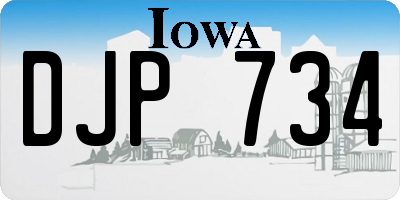 IA license plate DJP734