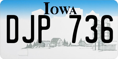 IA license plate DJP736