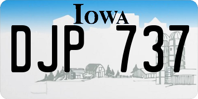 IA license plate DJP737