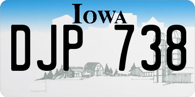 IA license plate DJP738