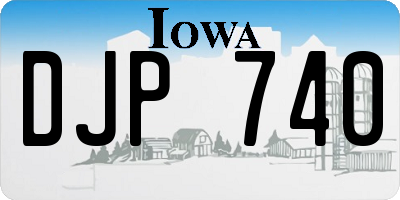 IA license plate DJP740