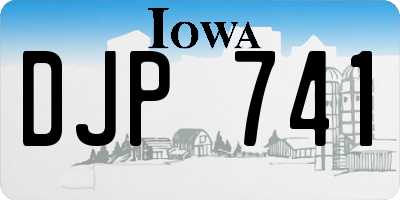 IA license plate DJP741