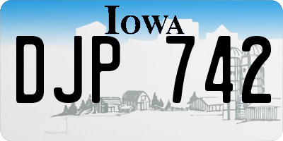 IA license plate DJP742