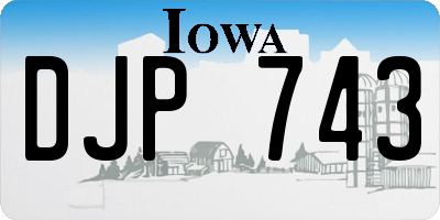 IA license plate DJP743