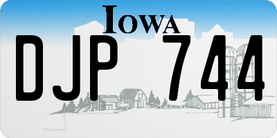 IA license plate DJP744