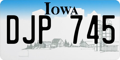IA license plate DJP745