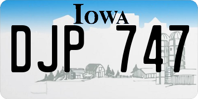 IA license plate DJP747