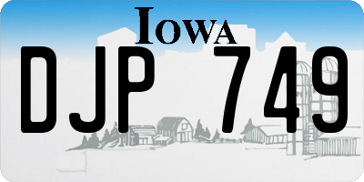 IA license plate DJP749