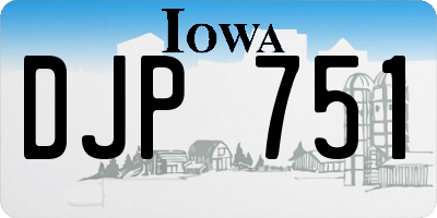 IA license plate DJP751