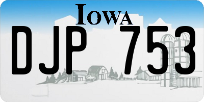 IA license plate DJP753