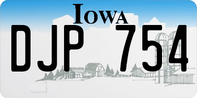 IA license plate DJP754