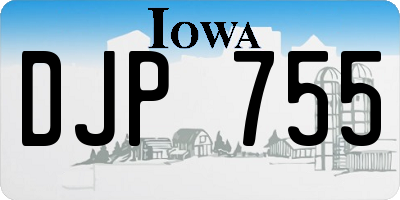 IA license plate DJP755