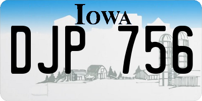 IA license plate DJP756