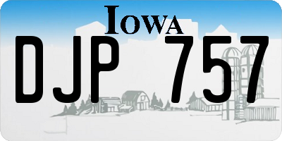 IA license plate DJP757