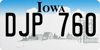 IA license plate DJP760