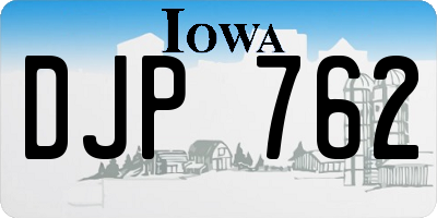 IA license plate DJP762