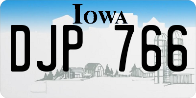 IA license plate DJP766