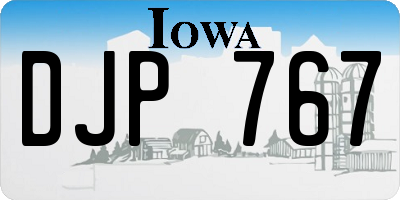 IA license plate DJP767