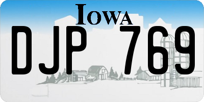 IA license plate DJP769