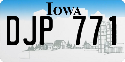 IA license plate DJP771