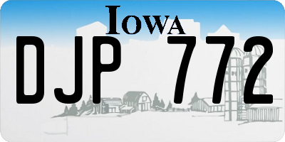 IA license plate DJP772