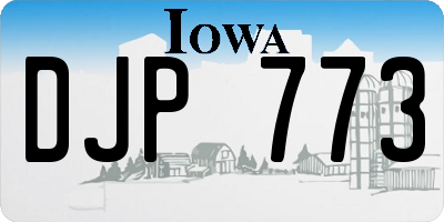 IA license plate DJP773