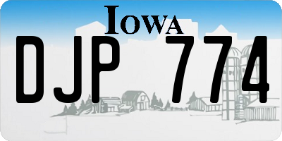 IA license plate DJP774