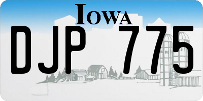 IA license plate DJP775