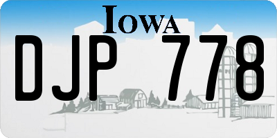IA license plate DJP778