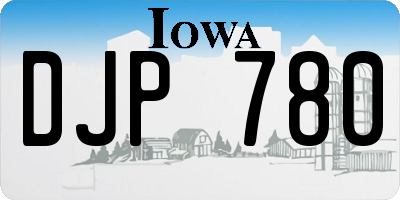 IA license plate DJP780