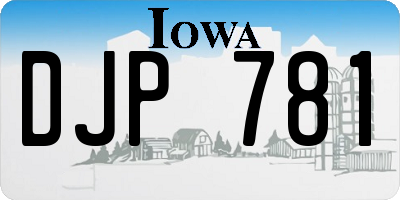 IA license plate DJP781