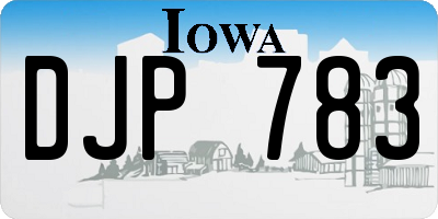 IA license plate DJP783