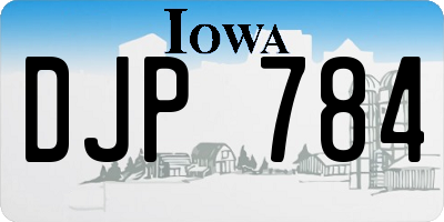 IA license plate DJP784