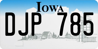 IA license plate DJP785
