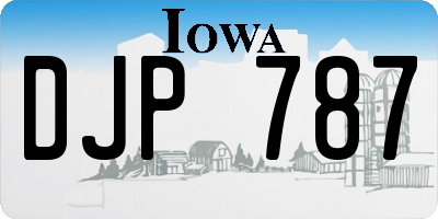 IA license plate DJP787