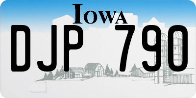 IA license plate DJP790