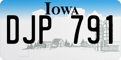 IA license plate DJP791