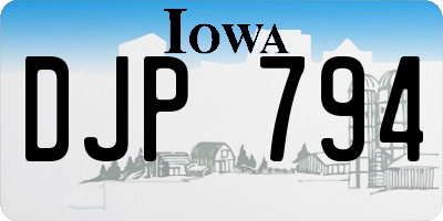 IA license plate DJP794