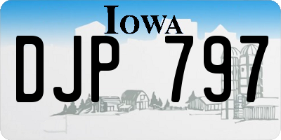 IA license plate DJP797