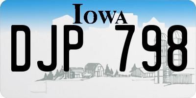 IA license plate DJP798