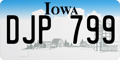 IA license plate DJP799
