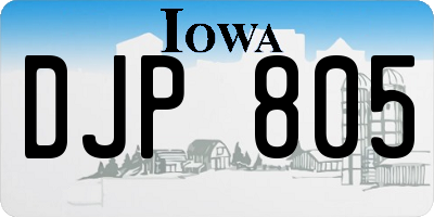 IA license plate DJP805
