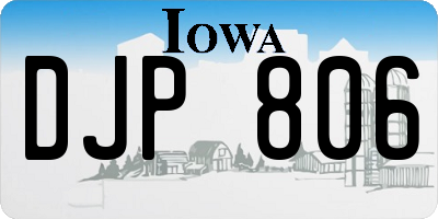 IA license plate DJP806