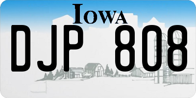 IA license plate DJP808