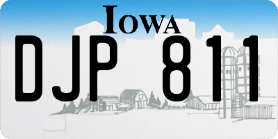 IA license plate DJP811