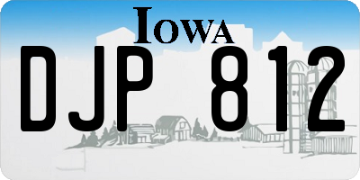 IA license plate DJP812