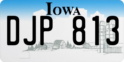 IA license plate DJP813