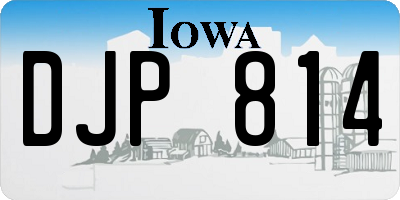 IA license plate DJP814